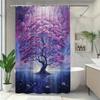 Enchanted Purple Tree Waterproof Mildew-Resistant Shower Curtain - Magical Design for a Tranquil Bathroom Décor Experience