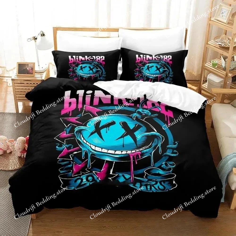 3D Tištěná Hudební Skupina B-Blink-182 Ložní Souprava Chlapci Dívky Twin Queen King Size Povlak na Peřinu Povlak na Polštář Postel chlapci Dospělí Domácí Textil
