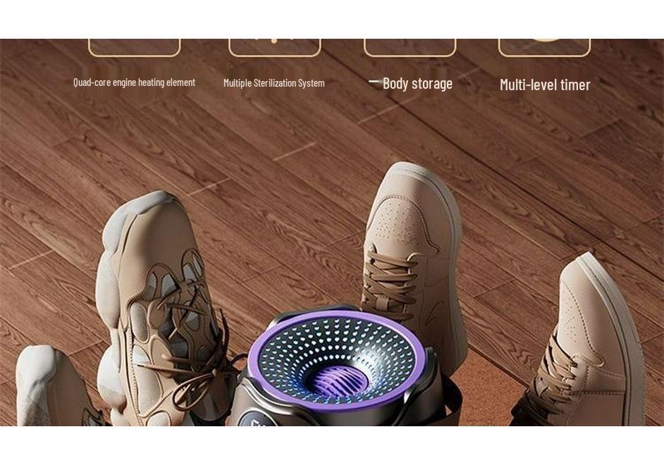 Portable Folding Smart Shoe Dryer with Quick Dry Timer and Deodorizing Sterilization