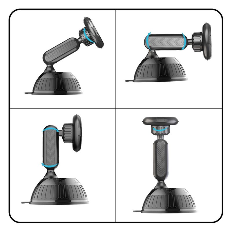 Car Phone Holder New New Arrival Magnet 360 Degrees Rotate Black Car Front Windshield Dashboard Navigation Holder