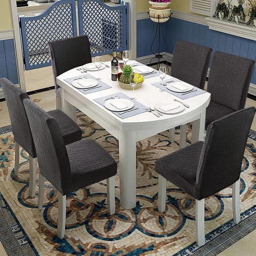 Full-coverage Dining Chair Cover with Backrest, Water-repellent, Waterproof, Stain-resistant, Stretchy Fabric, Washable, Solid Color, Perfect for Wedd