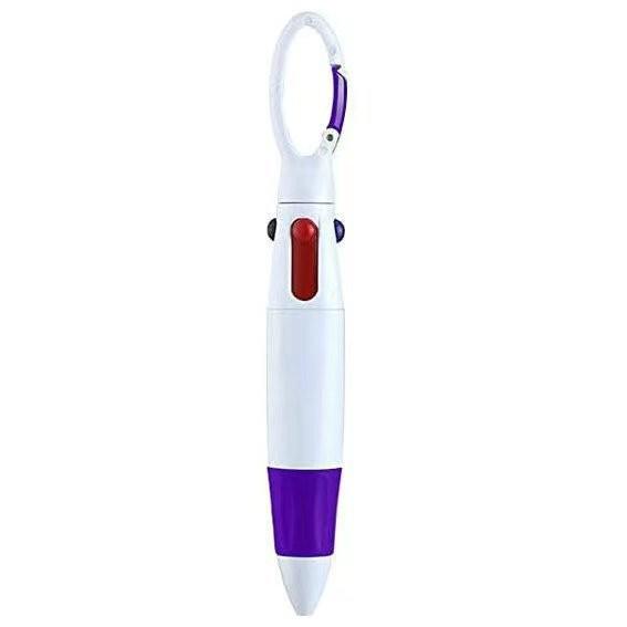 Press-Type Carabiner Ballpoint Pen - Creative Promotional Pocket Pen for Exhibitions