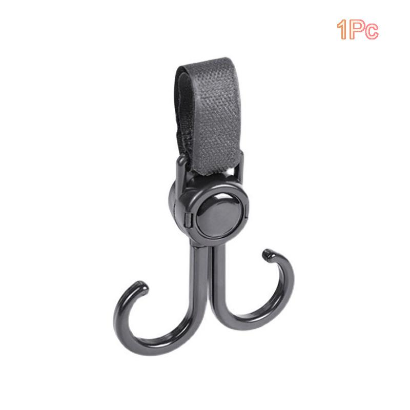 1/2Pcs Baby Stroller Double Hooks Multifunctional Hook For Bicycles Electric Vehicle Motorcycles Scooters Rotate Storage Hooks
