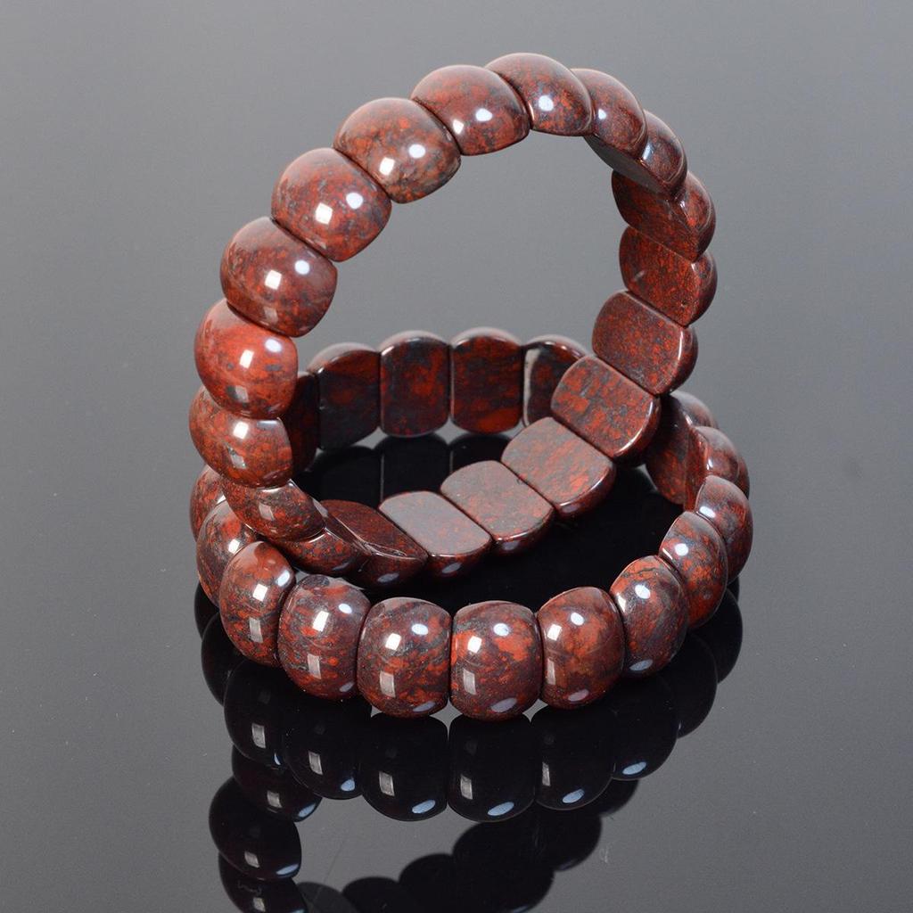 Natural Red Blood Stone Bracelet – Cross Chicken Design, Popular Handcrafted Accessory