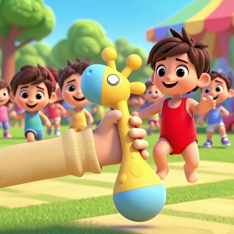 Baby Giraffe Sensory Toy - Soothing Sound Baby Chime , Developmental Toy for Motor Skills & Emotional Calming