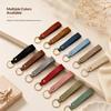 Leather Wave Edge Key Ring Holder 1Pcs Wavy Scalloped Design Soft Keychain Stylish Bag Pendant for Travel Outdoor Use