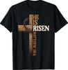 Osterkreuz Er ist auferstanden Jesus Christliches T-Shirt