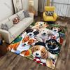 Colorful Gathering of Adorable Puppies Carpet Yoga Living Room Room Decor Children's Crawling Mat Doormat Area Rug Games Mat