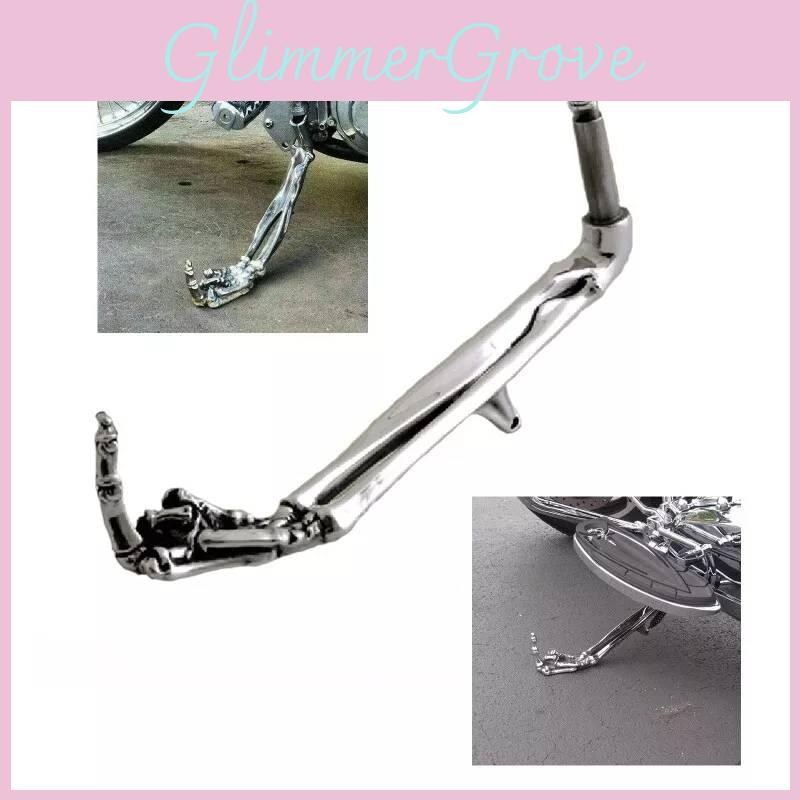 Artistic Creative Motorcycle Kickstands Quirky Alloy Stand For Home Decoration Silver