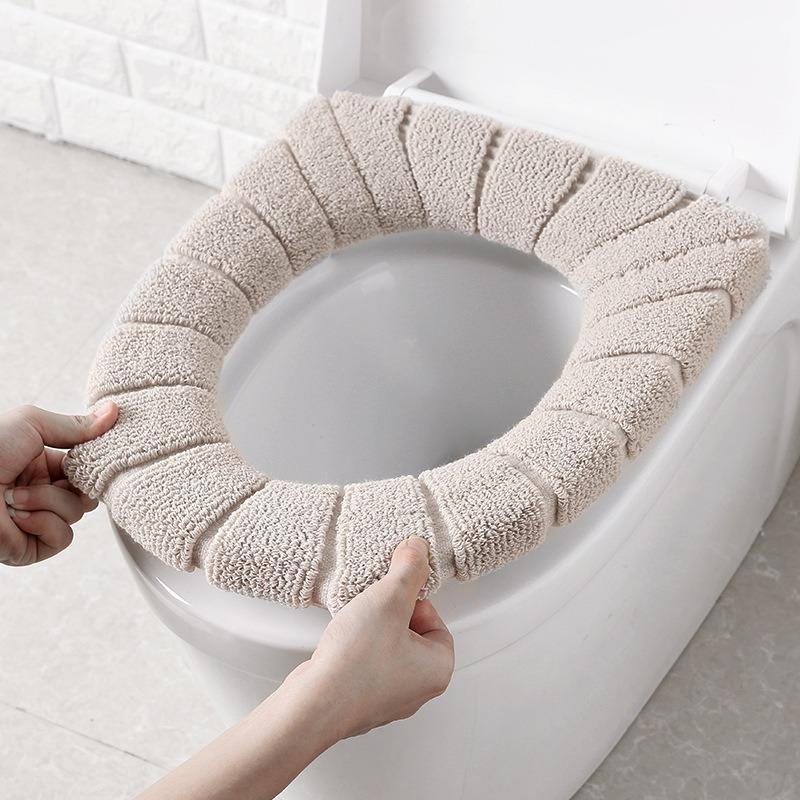 Toilet Seat Cushion Winter Warm Seat Cover Washable Universal Toilet Seat Cover Bathroom Toilet Lid Cover Accessories MTGT01
