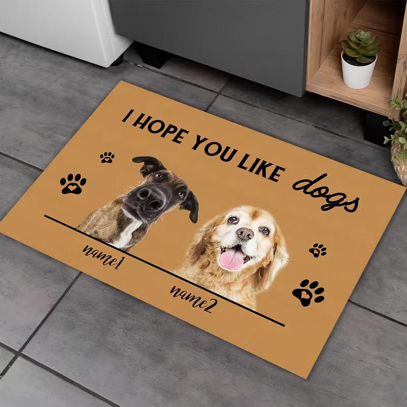 

Paw Print Welcome Mat Anti Slip Pet Door Mat Suitable for Entryway Beds Living Rooms Pet Owners and Valentine s Day Gift Carpets 40cm x 60cm