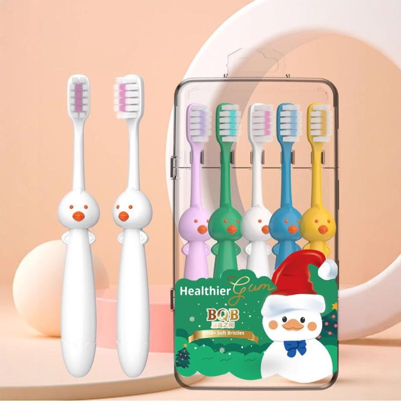 5/8 шт. Дитячі зубні щітки з м'якою щетиною, дитяча мультяшна зубна щітка у формі курчати для дітей 3-12 років