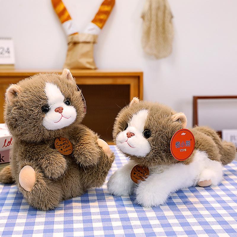 New Cute Pet Lazy Cat Doll Simulation Cat Plush Toy Soothing Ragdoll Birthday Gift