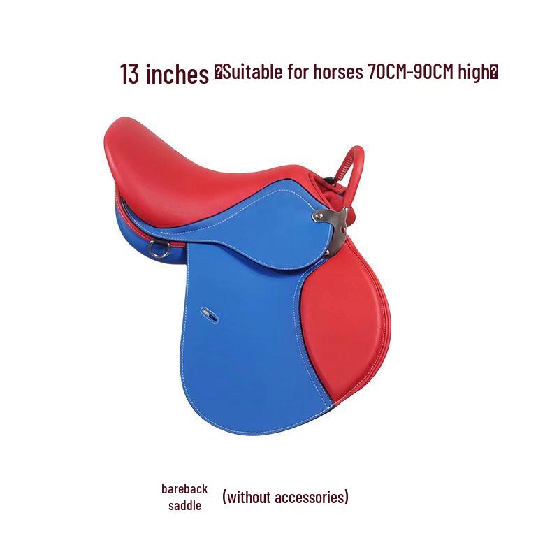 All-Purpose Children's Saddle Set for Shetland Pony Teaching & Riding with English Tack & Stirrups