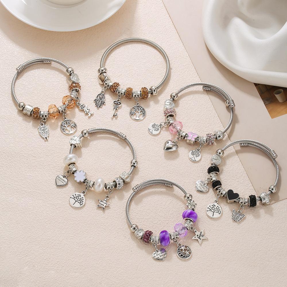 Beaded Bracelet Multi Element Titanium Steel Fashion Jewelry Trendy Accessories for Women