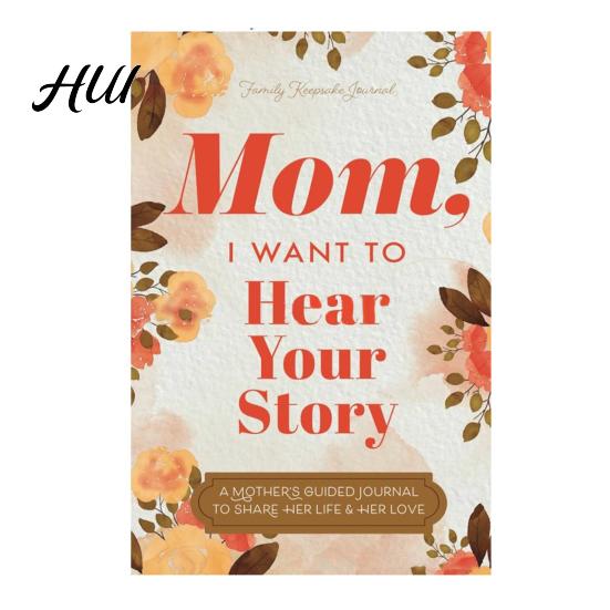 Mom Story Notebook Share Your Diary Faux Leather Memory Book Hardcover Life Memories Connection Appreciation Journal Beautiful Mother-Daughter E