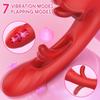 2 in 1 Tongue Thrusting Dildo Vibrator for Women 360 Rotating Clitoris Licking Flapping Stimulator G Spot Sex Toys for Adult 18+
