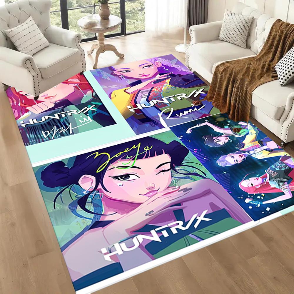 Huntrx: Future Heroes Square rugs are a great choice for living rooms, bedrooms, home décor, and as gifts.