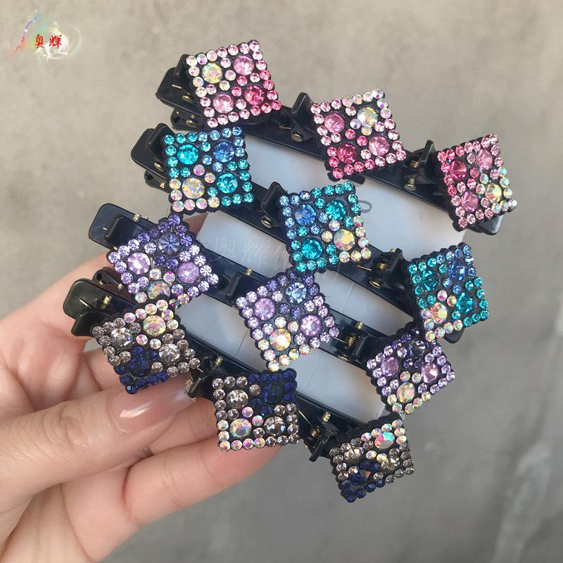 Trendy European & American Braided Hairpin Set: Floral and Bangs Clips