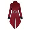 Gothic Victorian Tailcoat Jacket Men Steampunk Medieval Cosplay Costume Male Pirate