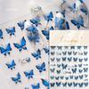 Jelly Butterfly 5D Nail Art Sticker Rhinestone Crystal Charming Shiny Insect Animals DIY Self Adhesive Decoration Manicure Decal