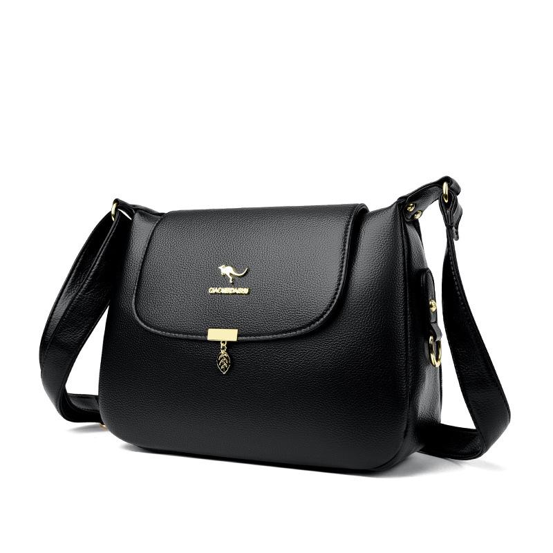 Сумка для мамы, новая женская универсальная сумка через плечо из мягкой кожи среднего возраста, большая вместимость, высокое качество, повседневная сумка через плечо, модная 30x10x20cm