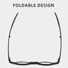 Round Lens Folding Reading Glasses with Zipper Glasses Case Spring Hinge Readers  for Women & Men