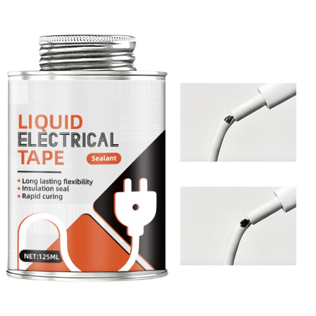 Liquid Electrical Tape 125ml High Temperature Resistant Wire Insulation Liquid Insulation for Cables Automotive Repair