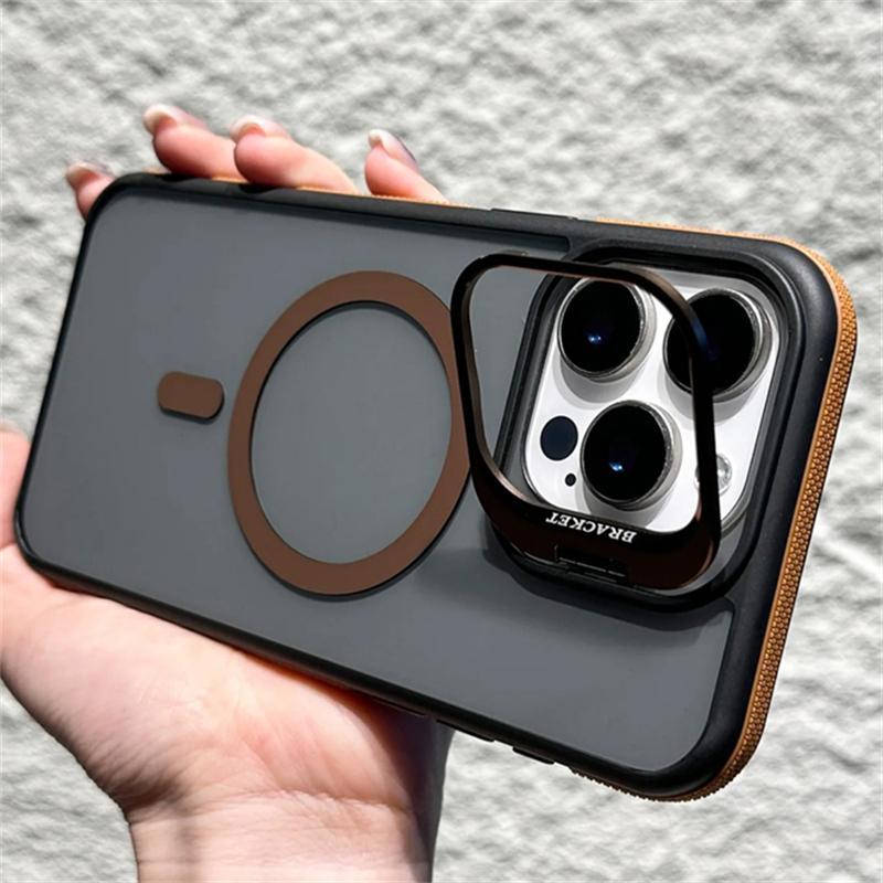 Luxury For Magsafe Phone Cases For iPhone 16 13 12 11 Pro Max Metal Lens Protector Case For iPhone 15 14 Pro Max 16 Plus Cover