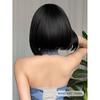 Krátké paruky Bob ze syntetických vlasů s ofinou Černá rovná vrstvená paruka Lolita pro ženy Cosplay Denní tepelně odolná
