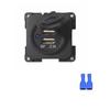 Dual USB Charger Power Socket Outlet Blue Light For Motorhome Camper RV Bus 12V