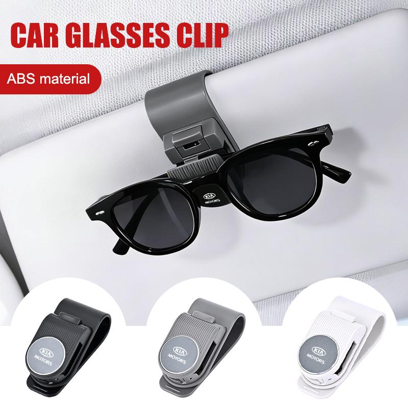 AAAGC1 Keyring Car Sun Visor Glasses Clip Multifunctional Sunglasses Holder For KIA KN Pegas Sorento Soul Cerato Sportage Optima Niro