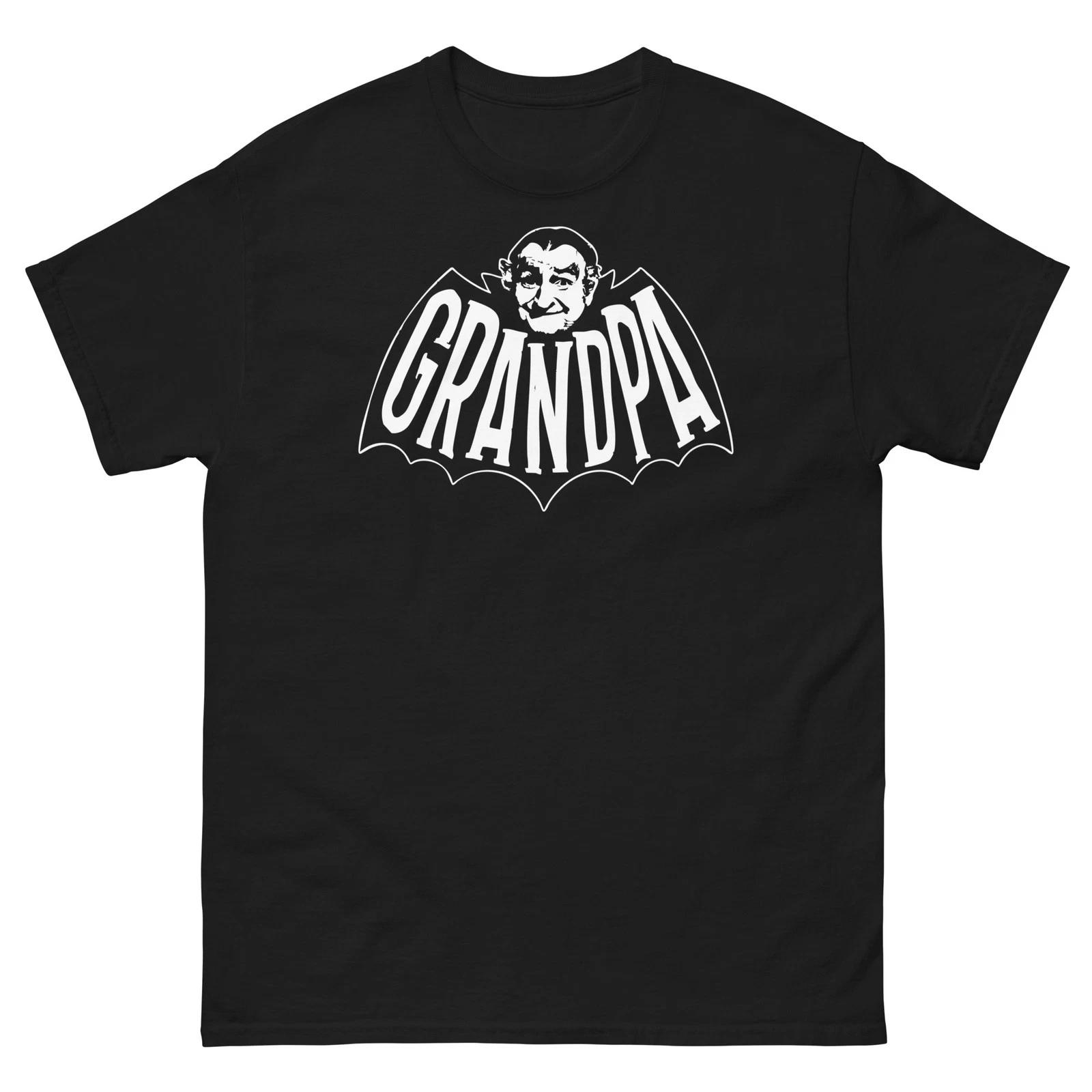 

Grandpa Munster Black Graphic 100% Cotton T-shirt Mens Tees Top Unisex classic tee XL