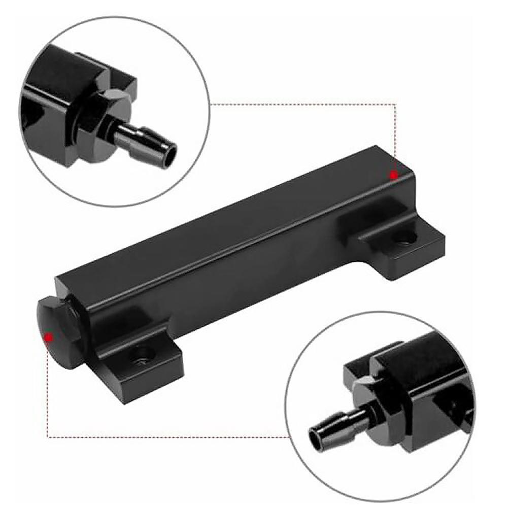 6 Port Vacuum Block Intake Manifold Kit Aluminum Alloy Boost Manifold Universal Vacuum Block 1/8NPT for Car Truck Turbo
