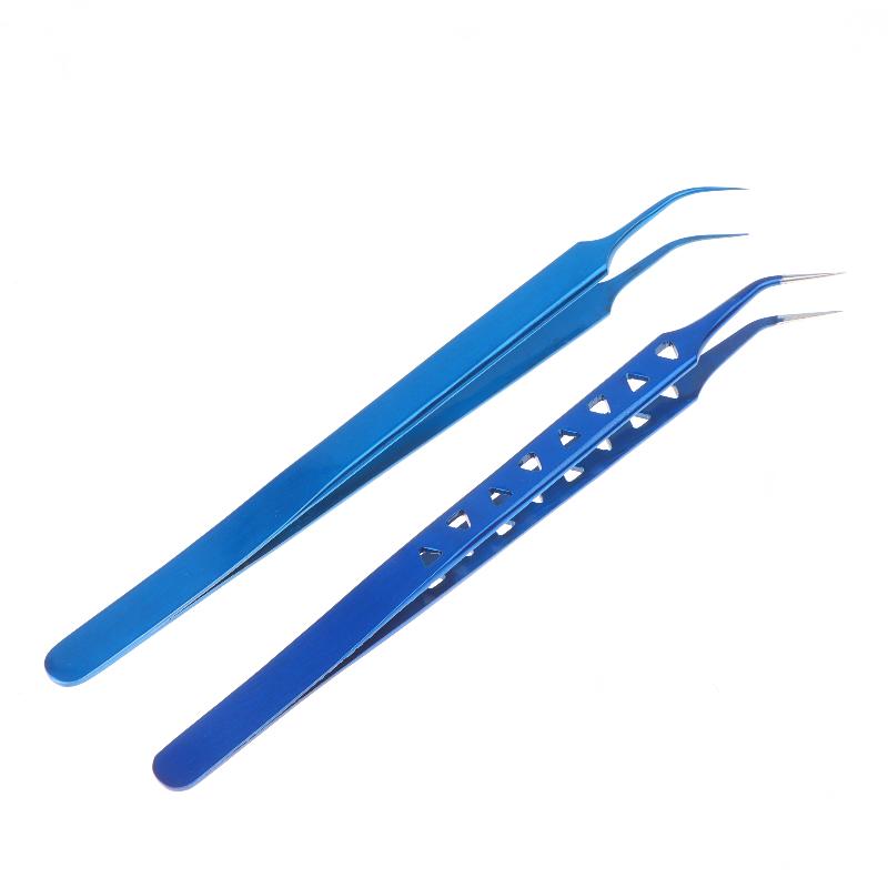 Aac-15 Stainless Steel Tweezers For Phone Repair High Precision 8 Hole Heat Dissipation Flying Wire Spot Welding Clip
