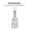 2Pcs Pneumatic Fitting C Type Quick Coupling Connector Coupler For 8Mm Compressor Ph20+Sh20