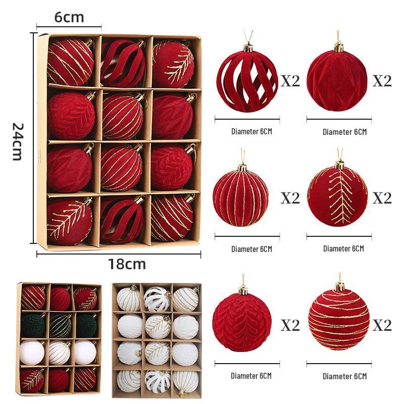 

6 см Темно-бархатные елочные украшения 6CM