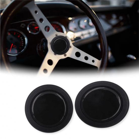 Custom logo Carbon Fiber Look High Performance Steering Wheel Horn Button Switch Push Cover For Universal