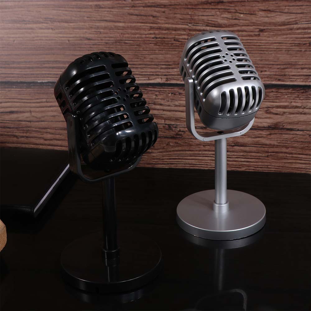 Plastic Simulation Microphone Classic Fake Microphone Model  Home Decoration