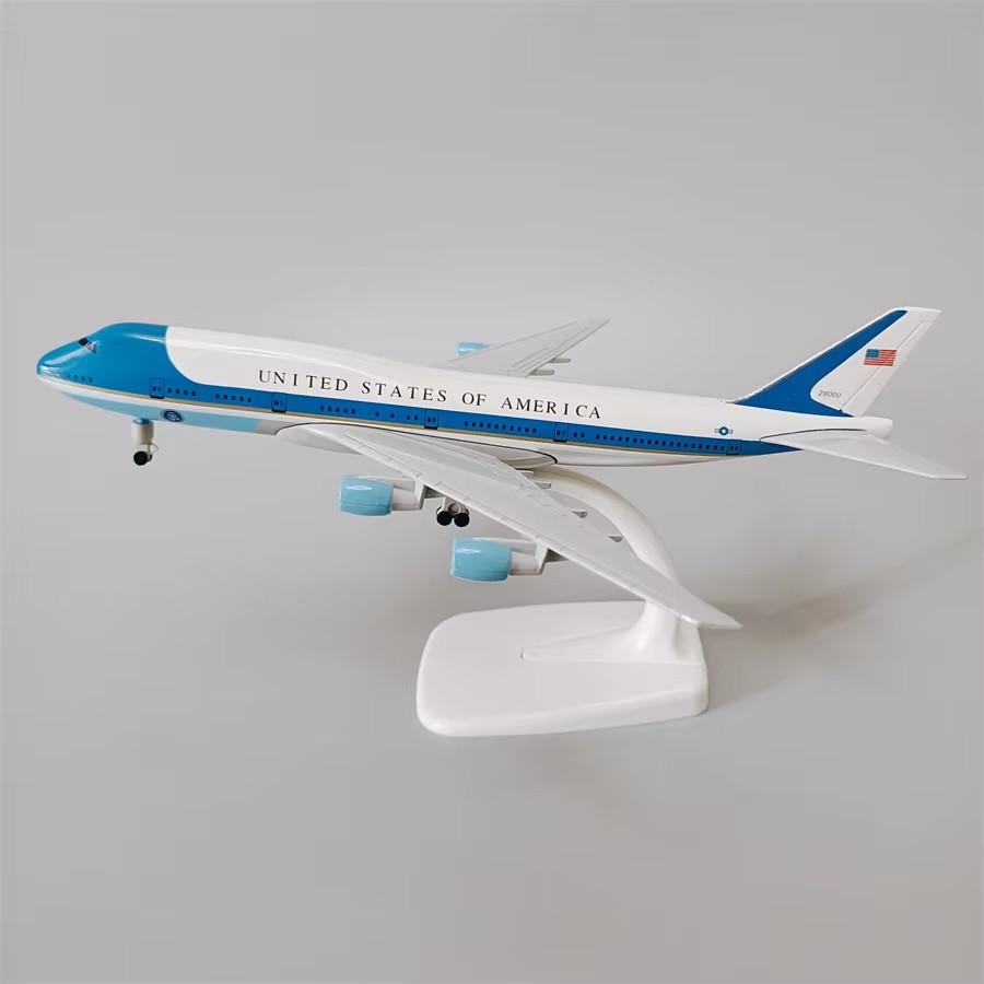1/400 20cm B747 Air Force One Fluggesellschaft Modellflugzeug 747 Druckguss Nachbildung Legierung Metall Flugzeugspielzeug & Fahrwerk Hobby Serie