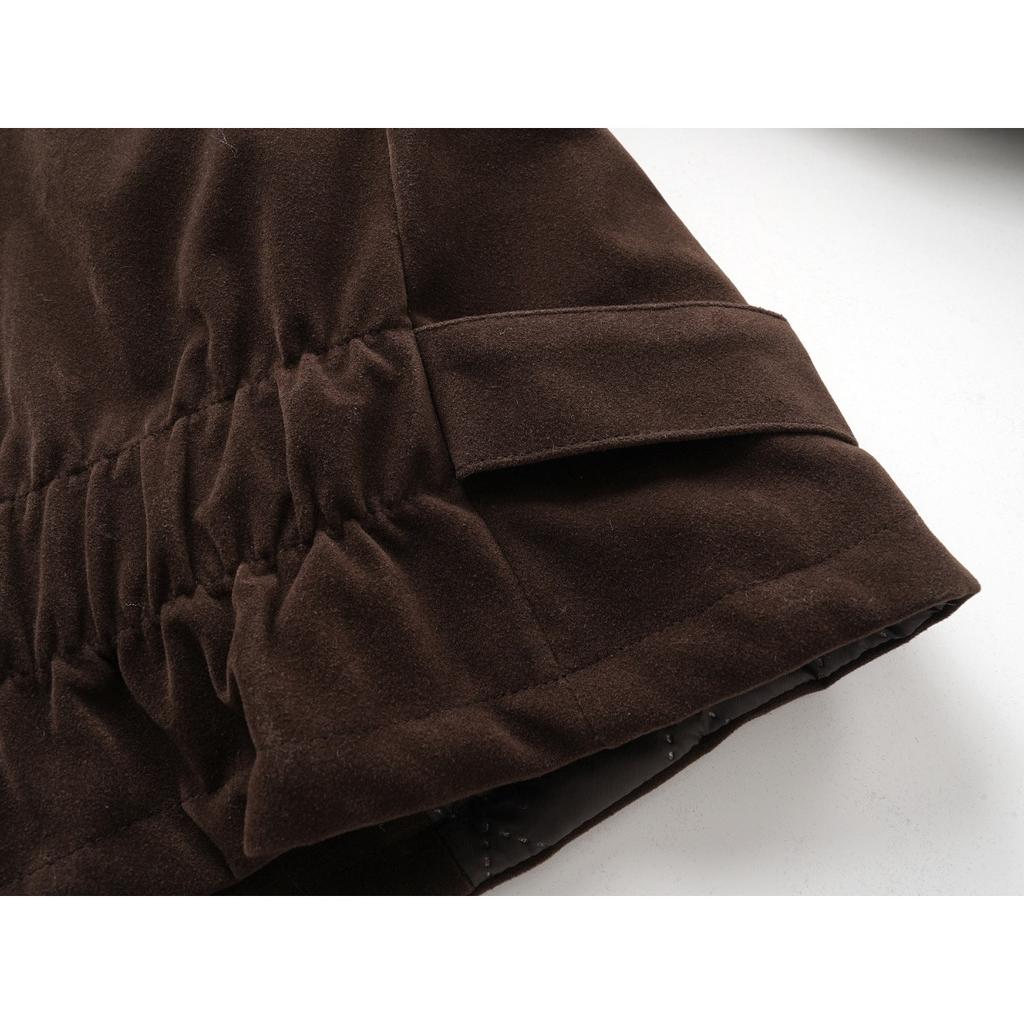 Vintage Fleece Fur Collar Cropped Jacket