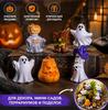 6-Piece Creative Halloween Tabletop Decor Set, Assorted Pumpkin and Tree Figures for Desktop Display