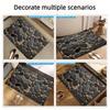Tappeto in Flanella Lusso Nero Oro Sasso Antiscivolo Morbido Tappetino per Pavimento per Bagno Soggiorno Camera da Letto Decorazione per la Casa Tappeto
