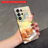 2DFlat Samsung Phone Case Sunlit Cat by Window with Pink Flowers Applicable To Galaxy S23 S24 S25ULTRA S26 A12 A14 A15 A16 A54 A55