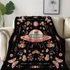 Flower Butterfly and Skull Patterns Flannel Printed Blanket Suitable for All Seasons Suitable for Living Office Sofa and Travel