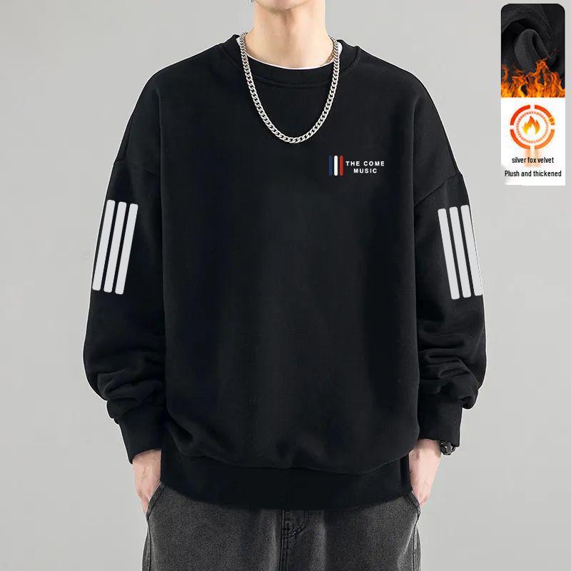 

Fast Shipping: Men s Trendy Fleece Hoodie - Loose Fit, Round Neck, Long Sleeves, Autumn/Winter M (80-100 jin)