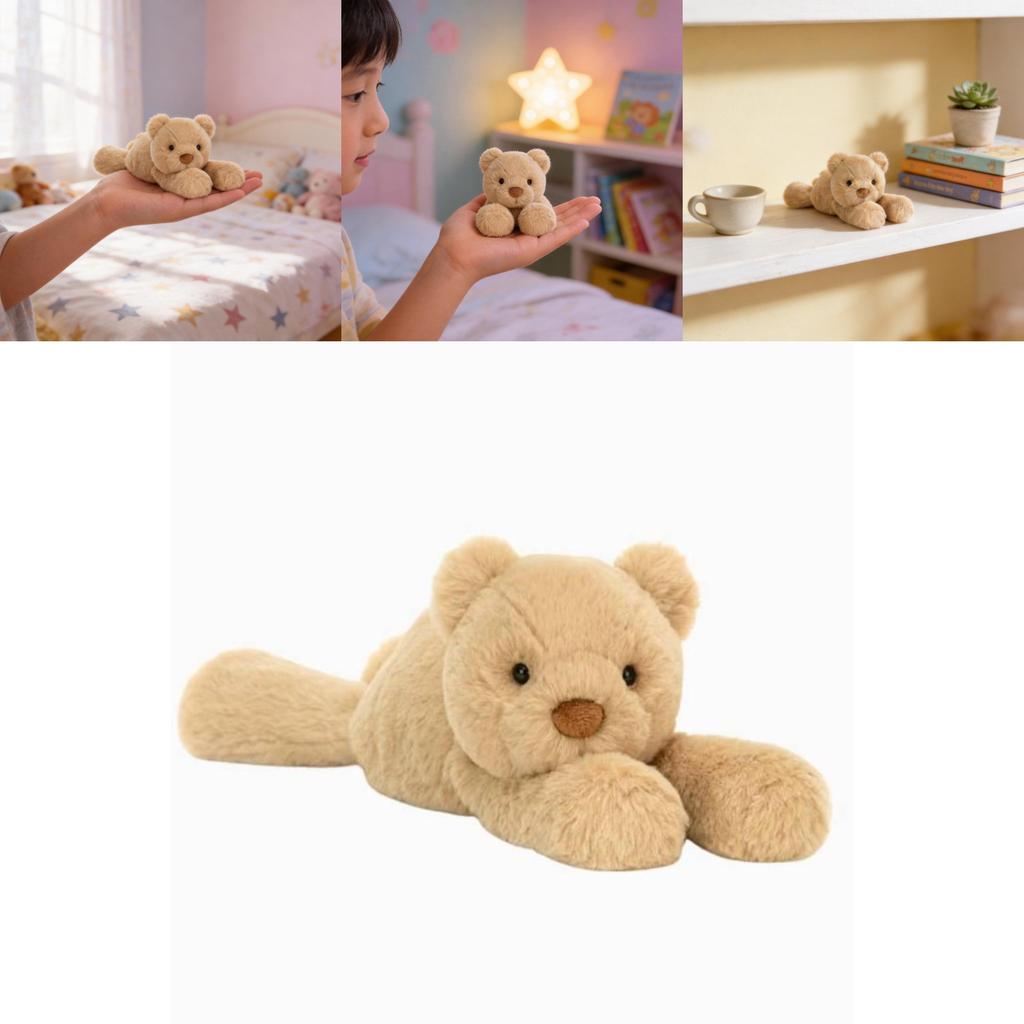 Mini Bear Plush Toy With Fiber Cotton Filling For Kid Gift And Holiday Decor