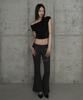 ETRE AU SOMMET Pigment Damage Panel Short Top (Black)