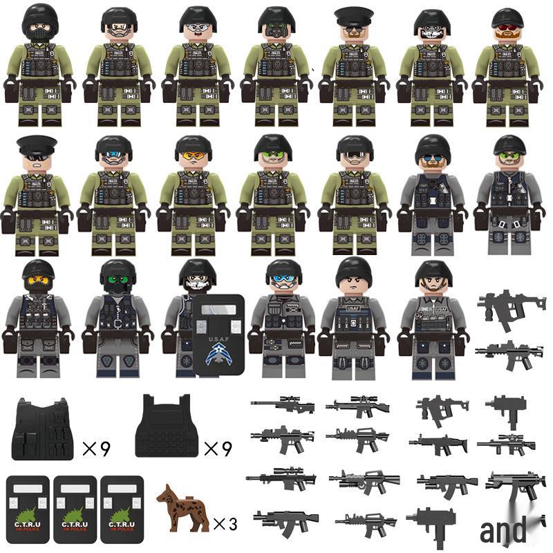 24 Styles SWAT Special Forces Riot Control Minifigure Set Boys Toy