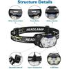 Ultra Bright 9 LED Headlight with Red Light Rechargeable Headlamp Outdoor Running Hiking Camping Forehead Flashlight Head Lamp